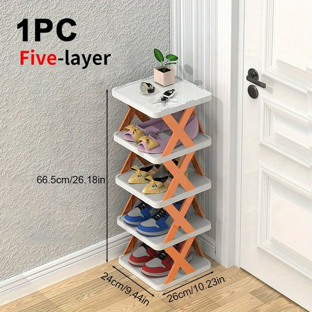 1pc Stackable Shoe Rack for Small Spaces - Easy to Assemble and Organize Your Footwear