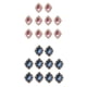 thumbnail image 2 of Adornos Para álbumes De Recortes Con Botones Y Cuentas Traseras Planas De Diamantes De Imitación, Color Rosa Y Azul, 2 of 2