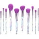 thumbnail image 1 of Conjunto De Cepillo De 10 Mangos, Duradero, Decorado Con Cristal, Morado, 1 of 6
