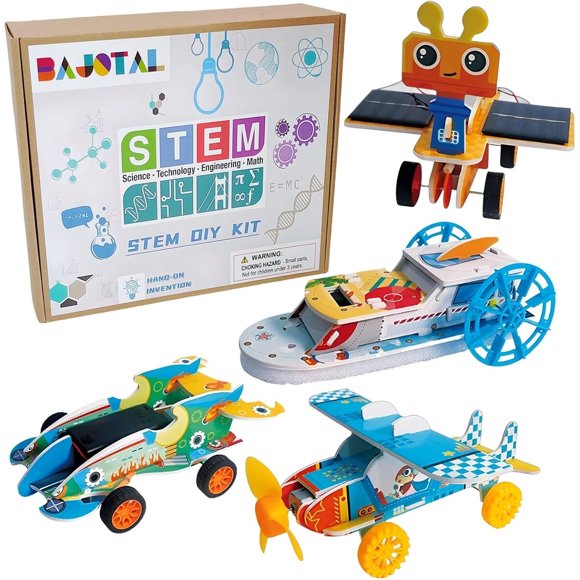 Kit STEM 4 en 1 BAJOTAL, 4 modelos de construcción, 8 a 12 años