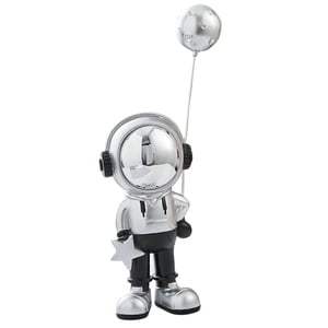 Bothyi - Estatua De Astronauta Escultura De Astronauta Decoración De La Oficina En El Hogar Planeta Plata