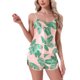 thumbnail image 1 of Conjuntos de Pijamas para Mujeres Shorts Sexy Cami Satén para Ropa de Dormir Cómoda y Uso en Salón Todo el Año M Verde, 1 of 6