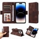 thumbnail image 1 of Carcasa FOXDOCK iPhone 14 Pro de cuero PU, diseño acolchado clásico, protección contra caídas y rayones, 1 of 5