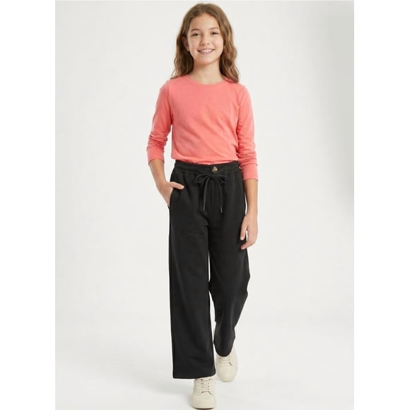 Pantalon Ancho Ni a Palazzo Holgado Con Cintura Elastica