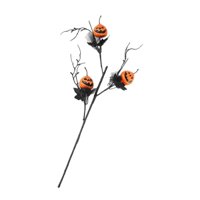 Magideal - Paquete De 3 Ramas De Calabaza Artificiales De Halloween De 55,4 Cm, Tallo De Flor Para Decoración De Halloween, Para Cocina, Mesa, Fiesta, Jardín.