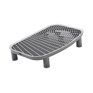 Ioensy - Rampa Para Arena De Gatos, Caja De Arena Para Gatitos, Pie De Cama Para Sala De Estar, Dormitorio, Baño, Color Gris