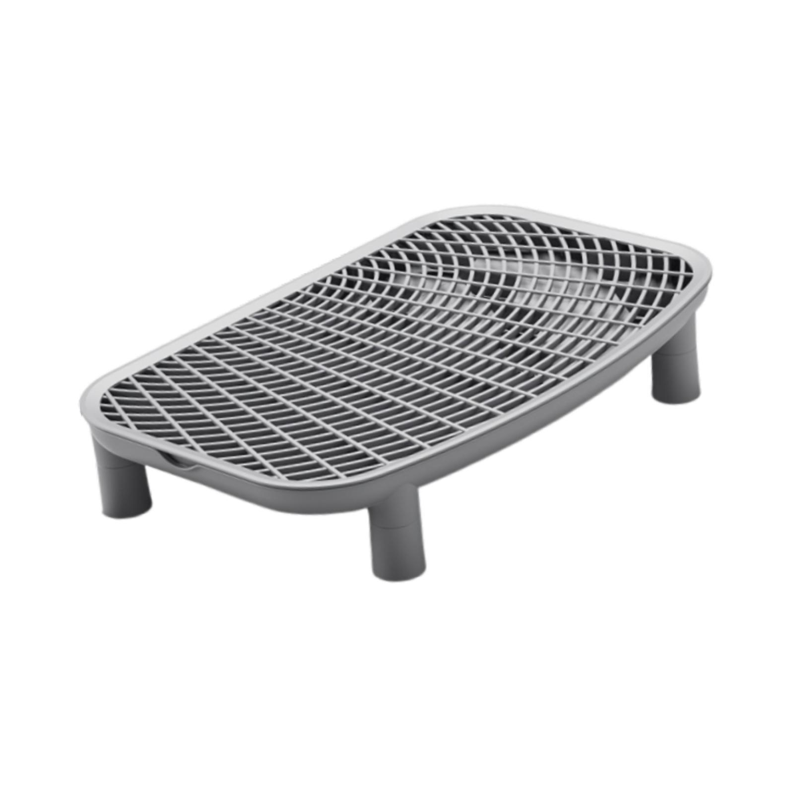 Ioensy - Rampa Para Arena De Gatos, Caja De Arena Para Gatitos, Pie De Cama Para Sala De Estar, Dormitorio, Baño, Color Gris