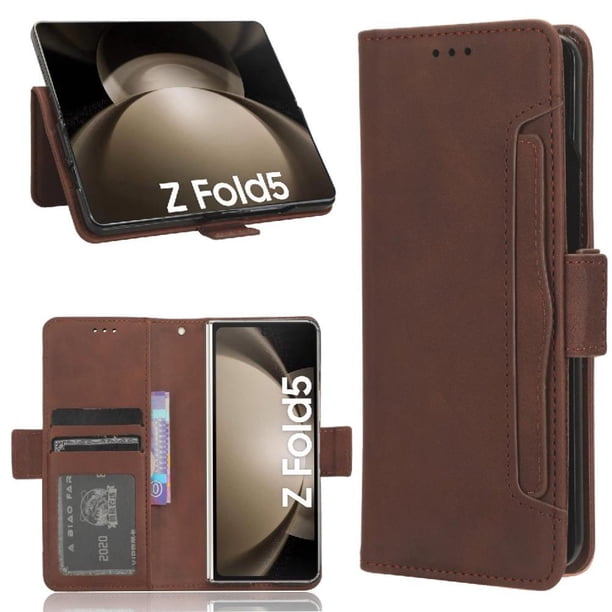 Funda Tipo Billetera FOXDOCK para Samsung Galaxy Z Fold 5 – Tapa Flip con Tarjetero
