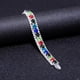 thumbnail image 5 of Luxury Birthstone Tennis Bracelet - Three Rows of Shiny Zircon - Colorful Watchband Bracelet for Women & Girls, 5 of 5