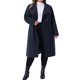 thumbnail image 2 of Abrigo de invierno largo con bolsillos para mujer de talla grande Agnes Orinda, clásico con cuello alto, manga larga, abertura trasera, 4X azul oscuro, 2 of 6