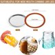 thumbnail image 2 of 60 tapas de hierro para tarros de conserva de boca ancha, reutilizables, de 86 mm, con anillos de sellado de silicona y protección contra fugas, de metal, de grado alimenticio, planas y resistentes al, 2 of 7