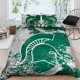 thumbnail image 1 of Michigan State Spartans Logo Print Quilt Duvet Cover Set Children Bedspread3-Piece Bedding Set, 1 of 5
