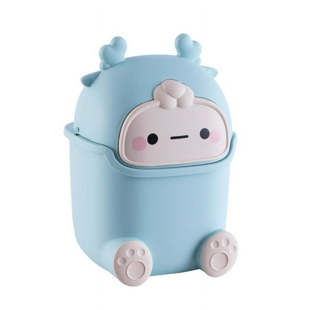 Keep Your Space Clean and Organized with our Mini Desktop Trash Can with Lid and Makeup Brush Holder - Perfect for Home, Car, Office, and Dorm!