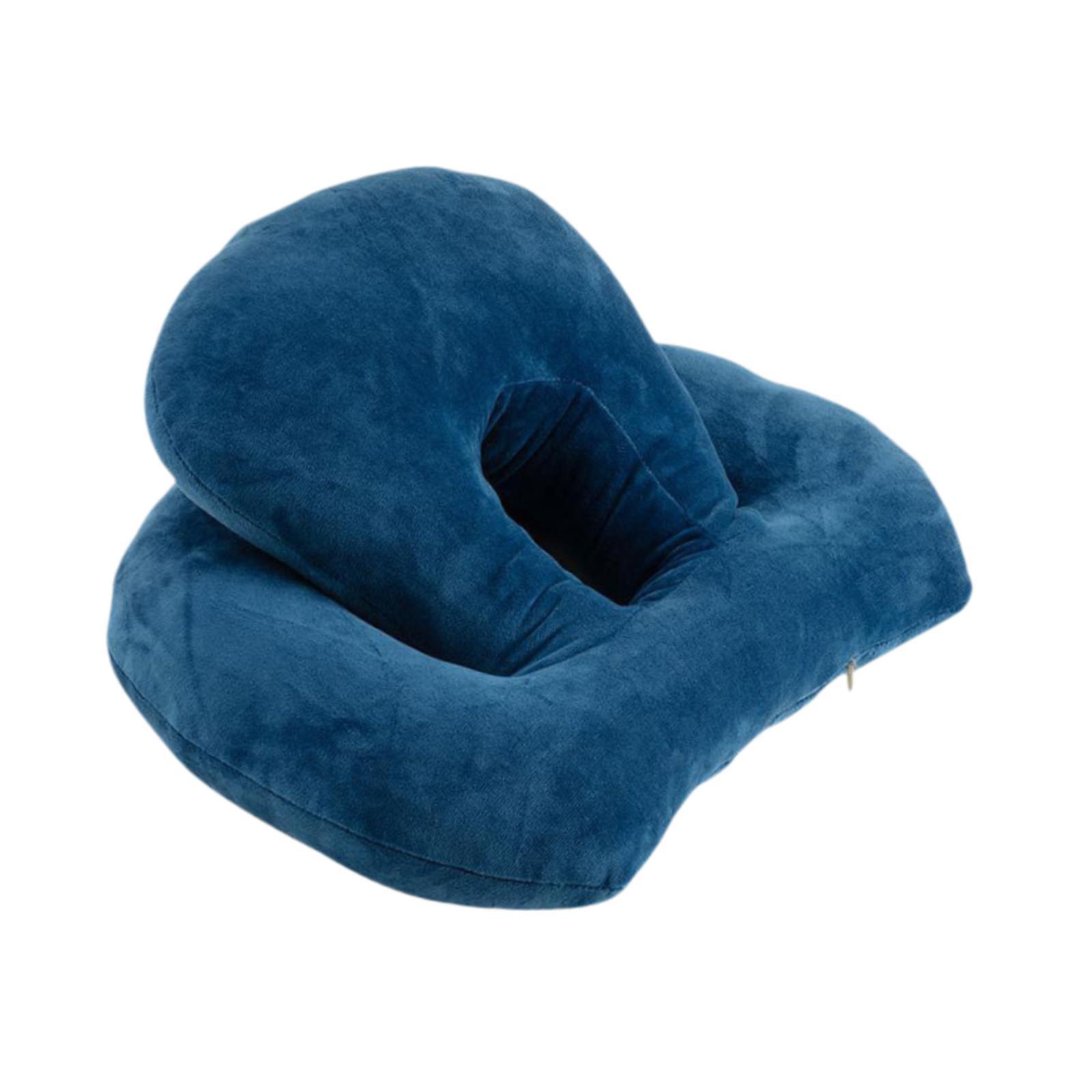 Bothyi - Almohada Para Dormir En La Oficina, Boca Abajo, Almohada De Oficina Para Sillones Reclinables, Para Dormir, Viajar, Azul