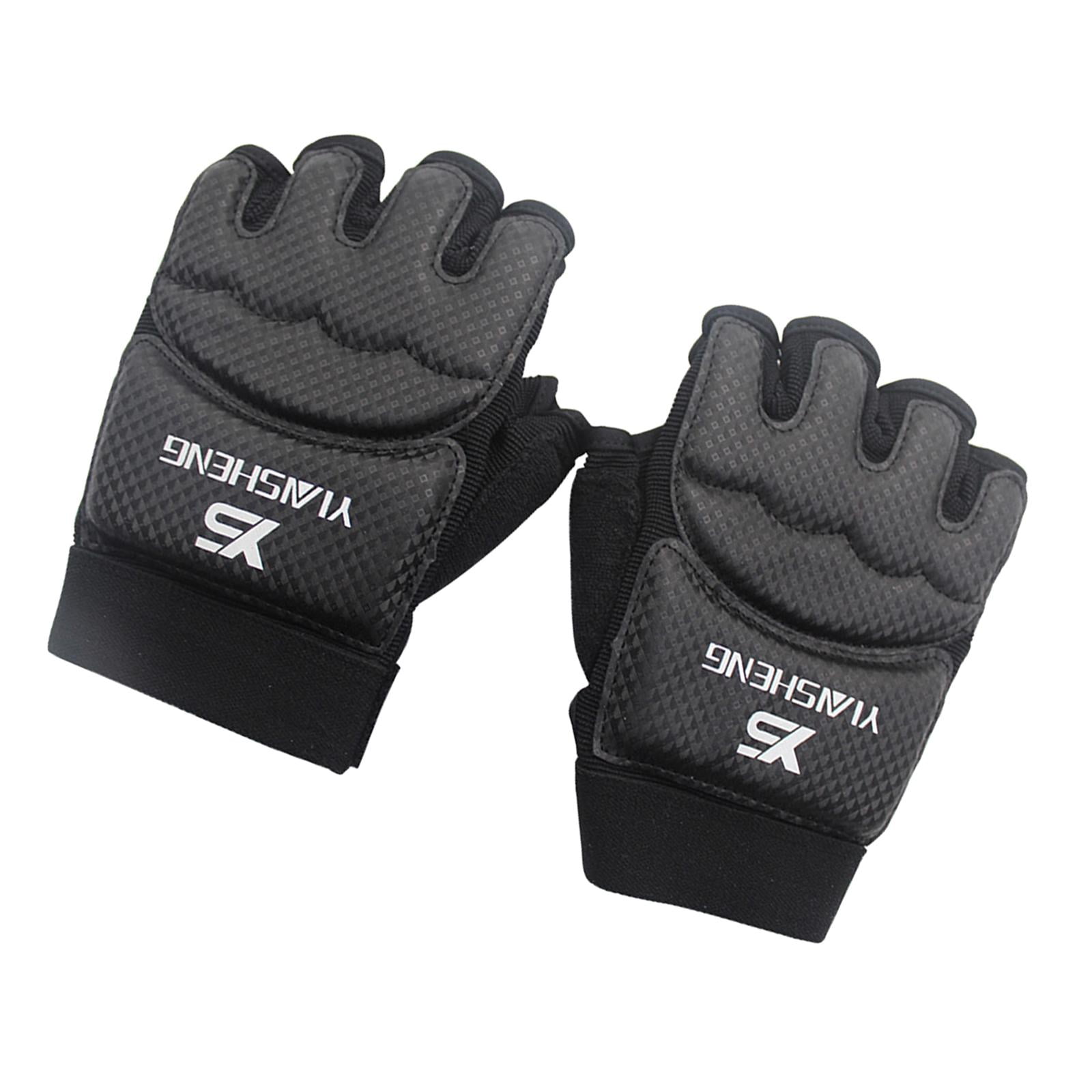 Ioensy - Guantes De Kickboxing Mitones Ajustables De Medio Dedo Guantes De Combate Para Mujeres Mma M