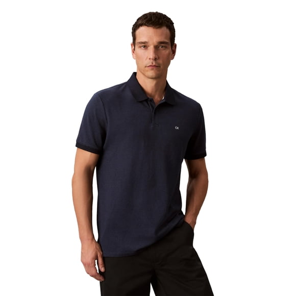 Polo Calvin Klein Jacquard Refined Dark Sapphire para hombre