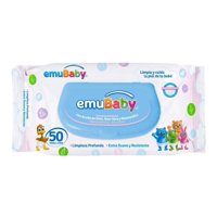 Emuchile - Toallas Humedas Emubaby Premium Con Tapa 50 Unidades