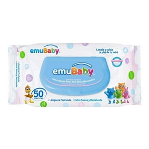 Emuchile - Toallas Humedas Emubaby Premium Con Tapa 50 Unidades