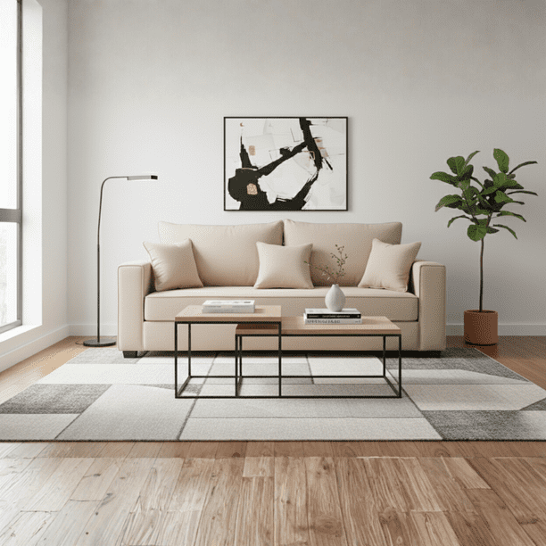 Sofa Aurelia 3 Cuerpos Tela Beige