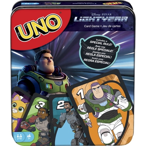 Juego De Cartas Mattel Uno Disney Pixar Lightyear Lata Coleccionable