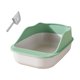 thumbnail image 3 of Caja De Arena Para Gatos De Fácil Limpieza Con Pala, Bandeja De Arena Para Gatos Semicerrada Y Abierta, Color Verde, 3 of 5