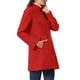 thumbnail image 4 of INSPIRE CHIC Abrigo de Mujer de Largo Medio con Cuello Alto, Botonadura Simple, Bolsillos Inclinados y Forro Completo, Rojo Brillante Talla L, 4 of 6