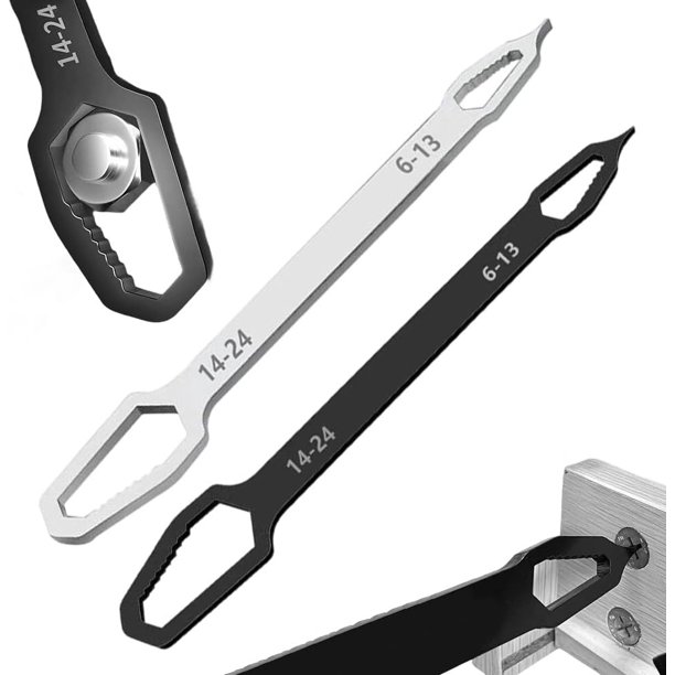 Llave autoajustable doble cabeza 6-24mm con destornillador plano