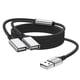 thumbnail image 1 of Extensión de Cable de Alimentación USB 2.0 Dual MOGOOD 1m Trenzado, 1 of 6