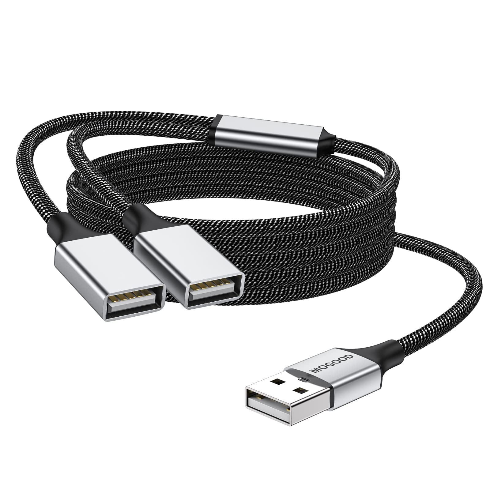 Extensión De Cable De Alimentación Usb 2.0 Dual Mogood 1m Trenzado