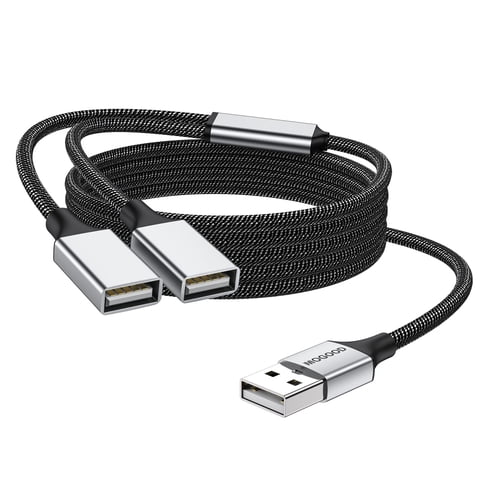 Extensión De Cable De Alimentación Usb 2.0 Dual Mogood 1M Trenzado