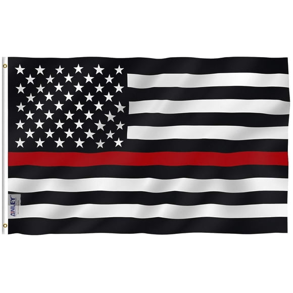 Bandera Anley Fly Breeze Thin Red Line EE. UU., 90 x 150 cm, poliéster