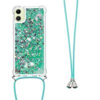 Funda Foxdock Para Samsung Galaxy A05 Con Cuerda Ajustable, Brillo Líquido, Protección Antigolpes Y Lente – Ideal Para Regalo