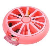 Genérico - Set 3 Pastilleros Redondo 7 Compartimiento Portatil Lau