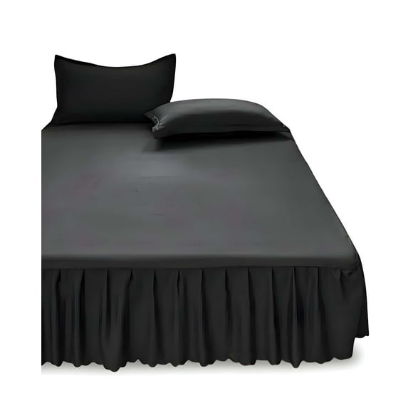 Faldón De Cama Con Volado Protector De Base De Cama 2 Plazas 04