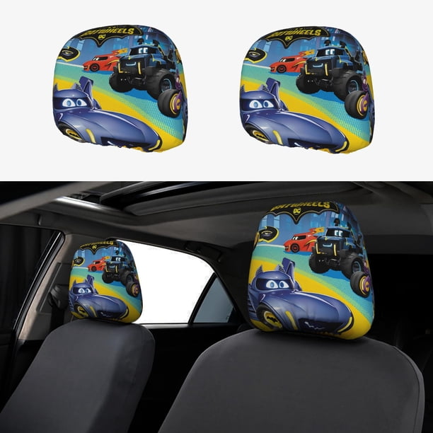 Batwheels Funda Protectora Universal Para Reposacabezas De Coche Funda Elástica Para Reposacabezas De Asiento De Auto Funda De Tela Antipolvo Accesorios De Interior 2 Piezas