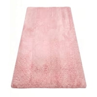 Genérico - Alfombra Textura Peluda 200X300 Color Rosado