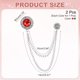 thumbnail image 2 of Uxcell Gem Chain Brooch Pins, 2 piezas de alfileres de cadena colgante, alfiler de traje, borla, insignia de cristal redonda, alfileres de solapa para camisas de mujeres y hombres, 2 of 7