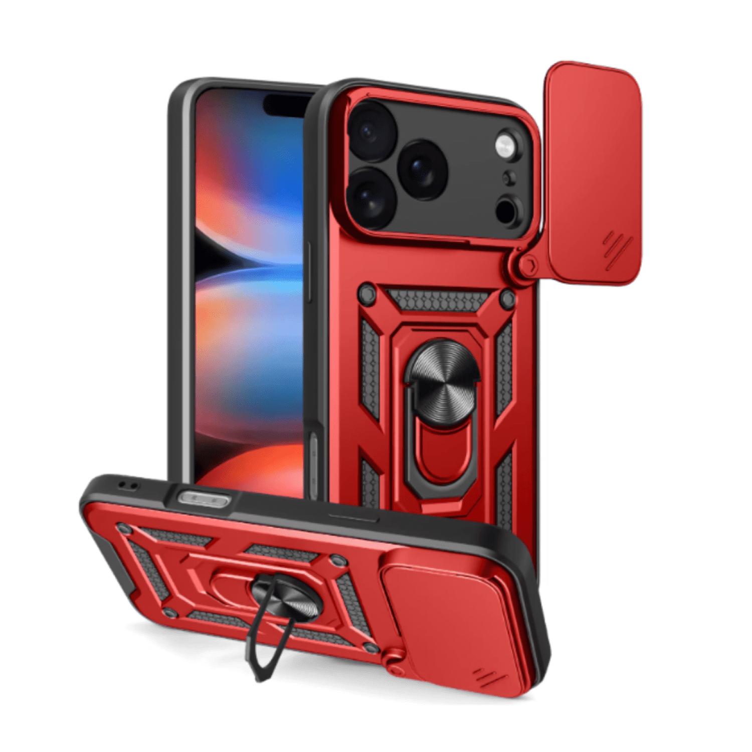 Mar Cases - Carcasa Para Iphone 17 Anti Golpes Anillo Rojo