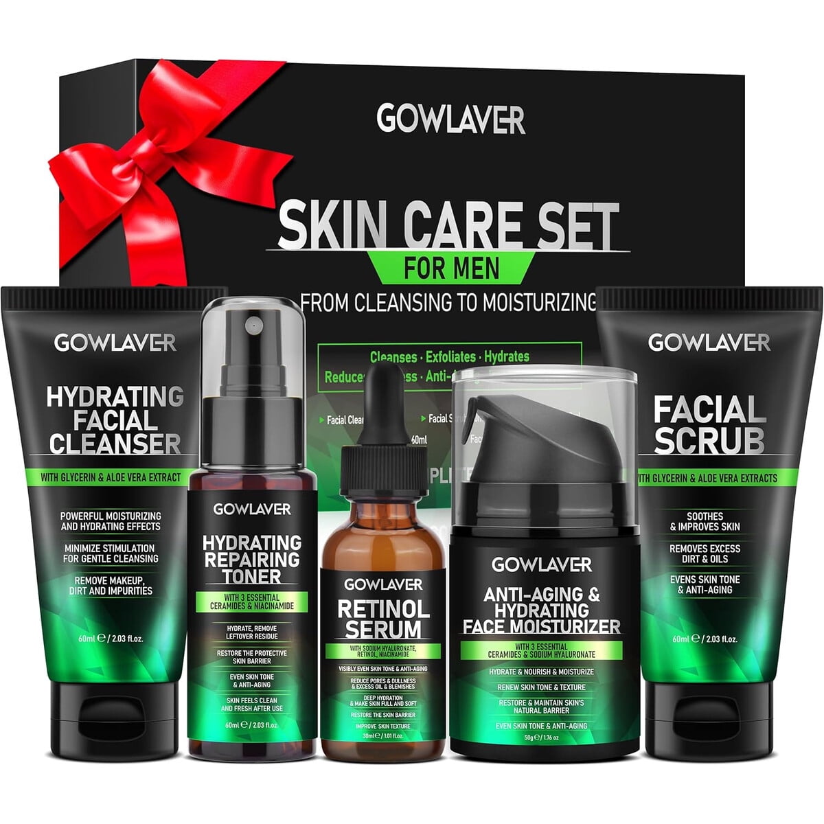 Gowlaver - Set Cuidado Facial Hombre Hidratante Antiedad