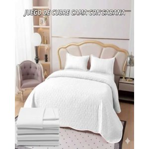 Genérico - Sabana Con Cubrecama Plaza Y Media