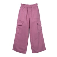 Pillin - Pantalón Niña Cargo Cintura Elasticada Ciruela
