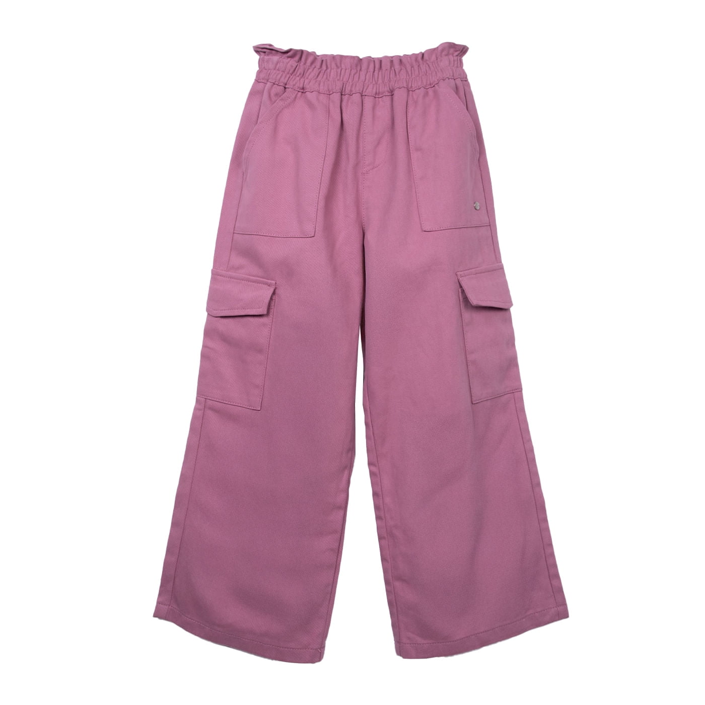 Pillin - Pantalón Niña Cargo Cintura Elasticada Ciruela