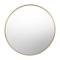Tuhome - Espejo Bela Circular 38X38X3,5 Cm Dorado Con Marco Metalico
