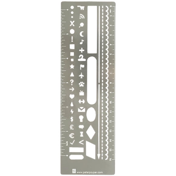 Marcador de Metal con Plantilla PETER PAUPER PRESS 6,5x18 cm