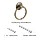 thumbnail image 3 of Uxcell Tiradores de Anillo Redondo, 2 Piezas Pomos de Cajones Bronce Círculo Tiradores de Cajón Agujero Único para Tocador Armario Ropero, 3 of 6