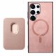 thumbnail image 4 of Funda de Cuero Magnética con Tarjetero para Samsung Galaxy S23 Ultra Cubierta Delgada Rosa, 4 of 5