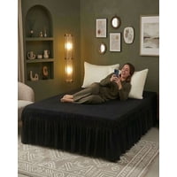 Mylhogar - Faldon De Cama Con Plisado Elegante 2 Plazas