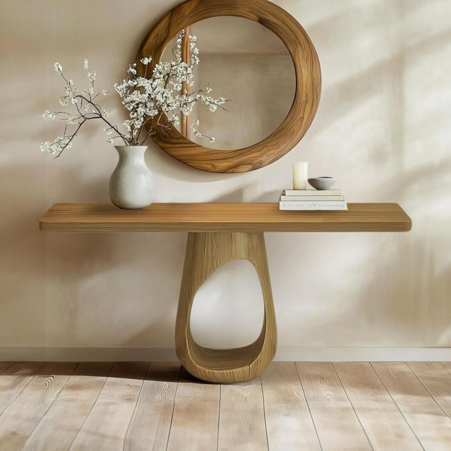 Santú Home & Deco - Mesa Arrimo Nido Madera Maciza Roble