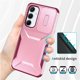 thumbnail image 3 of Funda Resistente para Samsung Galaxy A55 5G con Tapa Deslizante y Protección Militar Rosa, 3 of 6