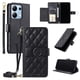 thumbnail image 5 of Funda tipo billetera FOXDOCK para Xiaomi Redmi Note 13 4G – Tapa abatible con correa para mujer, 5 of 5